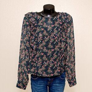 Vylette Floral Print Top 